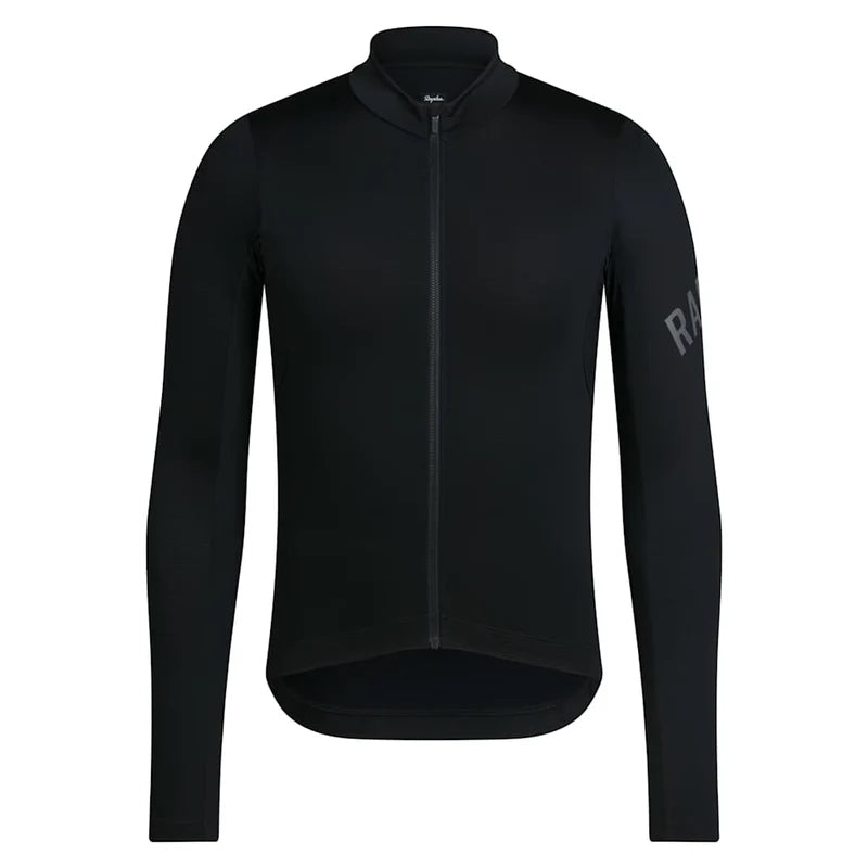 Rapha Mens Proteam Longsleeve Midweight Jersey Black/white